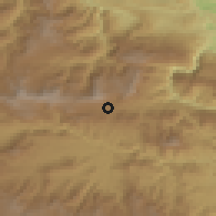 Shaded relief of the 59 km around Uspantán, drawn from the GMTED2010 grid