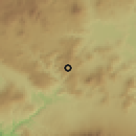 Shaded relief of the 59 km around Zapotitlán, drawn from the GMTED2010 grid