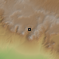 Shaded relief of the 59 km around Zunil, drawn from the GMTED2010 grid