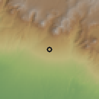 Shaded relief of the 59 km around Zunilito, drawn from the GMTED2010 grid