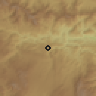 Shaded relief of the 59 km around Chuarrancho, drawn from the GMTED2010 grid