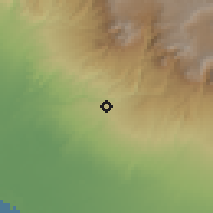 Shaded relief of the 59 km around Coatepeque, drawn from the GMTED2010 grid