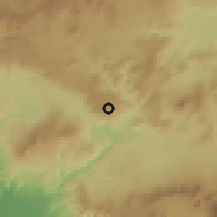 Shaded relief of the 59 km around Comapa, drawn from the GMTED2010 grid