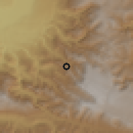 Shaded relief of the 59 km around Concepción, drawn from the GMTED2010 grid
