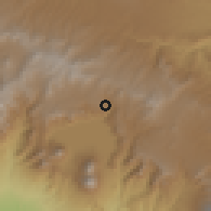 Shaded relief of the 59 km around Concepción, drawn from the GMTED2010 grid