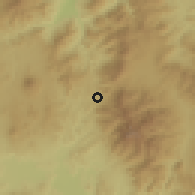 Shaded relief of the 59 km around Concepción las Minas, drawn from the GMTED2010 grid