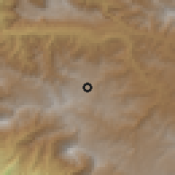 Shaded relief of the 59 km around Concepcion Tutuapa, drawn from the GMTED2010 grid