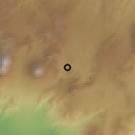 Shaded relief of the 59 km around Amatitlán, drawn from the GMTED2010 grid