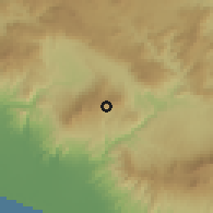 Shaded relief of the 59 km around Conguaco, drawn from the GMTED2010 grid