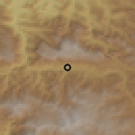 Shaded relief of the 59 km around Cuilco, drawn from the GMTED2010 grid