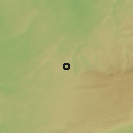 Shaded relief of the 59 km around Dolores, drawn from the GMTED2010 grid