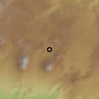 Shaded relief of the 59 km around Antigua Guatemala, drawn from the GMTED2010 grid