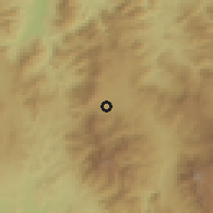 Shaded relief of the 59 km around Esquipulas, drawn from the GMTED2010 grid