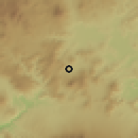 Shaded relief of the 59 km around Atescatempa, drawn from the GMTED2010 grid