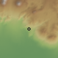 Shaded relief of the 59 km around Guanagazapa, drawn from the GMTED2010 grid