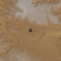 Shaded relief of the 59 km around Huehuetenango, drawn from the GMTED2010 grid