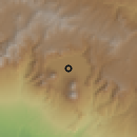 Shaded relief of the 59 km around Atitlán, drawn from the GMTED2010 grid
