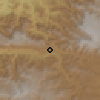Shaded relief of the 59 km around Ixtahuacán, drawn from the GMTED2010 grid