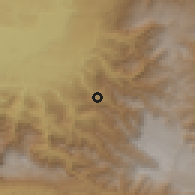Shaded relief of the 59 km around Jacaltenango, drawn from the GMTED2010 grid