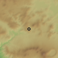 Shaded relief of the 59 km around Jerez, drawn from the GMTED2010 grid
