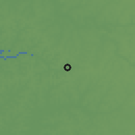 Shaded relief of the 60 km around Buba, drawn from the GMTED2010 grid