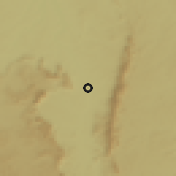 Shaded relief of the 60 km around Kérouane, drawn from the GMTED2010 grid