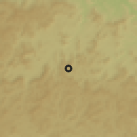 Shaded relief of the 60 km around Koubia, drawn from the GMTED2010 grid