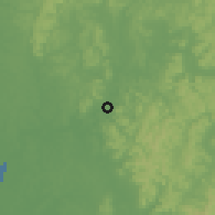 Shaded relief of the 60 km around Boké, drawn from the GMTED2010 grid
