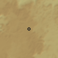 Shaded relief of the 60 km around Labé, drawn from the GMTED2010 grid