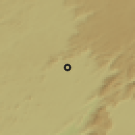 Shaded relief of the 60 km around Macenta, drawn from the GMTED2010 grid