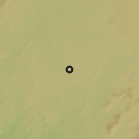 Shaded relief of the 60 km around Nzérékoré, drawn from the GMTED2010 grid