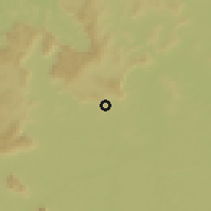 Shaded relief of the 60 km around Dinguiraye, drawn from the GMTED2010 grid