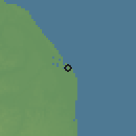 Shaded relief of the 60 km around Bounty Hall, drawn from the GMTED2010 grid