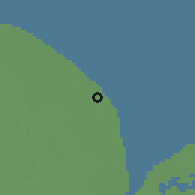 Shaded relief of the 60 km around Brighton, drawn from the GMTED2010 grid