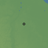 Shaded relief of the 60 km around Agricola Village, drawn from the GMTED2010 grid