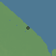 Shaded relief of the 60 km around Calcutta, drawn from the GMTED2010 grid