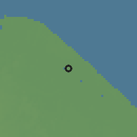 Shaded relief of the 60 km around Cane Grove, drawn from the GMTED2010 grid