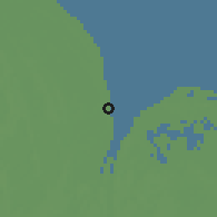 Shaded relief of the 60 km around Carnarvon, drawn from the GMTED2010 grid