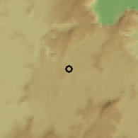 Shaded relief of the 60 km around Chi Chi, drawn from the GMTED2010 grid