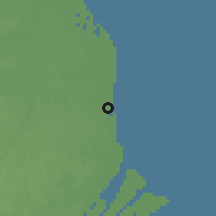 Shaded relief of the 60 km around Dageraad, drawn from the GMTED2010 grid