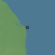 Shaded relief of the 60 km around Devonshire Castle, drawn from the GMTED2010 grid