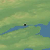 Shaded relief of the 47 km around Dundee, drawn from the GMTED2010 grid