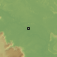 Shaded relief of the 60 km around Enachu, drawn from the GMTED2010 grid