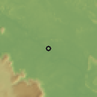 Shaded relief of the 60 km around Eping River, drawn from the GMTED2010 grid