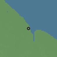 Shaded relief of the 60 km around Friends Retreat, drawn from the GMTED2010 grid