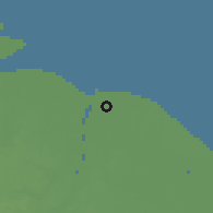 Shaded relief of the 60 km around Guyhoc Park, drawn from the GMTED2010 grid