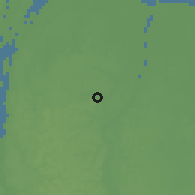 Shaded relief of the 60 km around Hopetown, drawn from the GMTED2010 grid