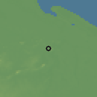Shaded relief of the 60 km around Hosororo, drawn from the GMTED2010 grid