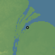 Shaded relief of the 60 km around Hubu, drawn from the GMTED2010 grid