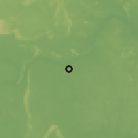 Shaded relief of the 60 km around Issano, drawn from the GMTED2010 grid